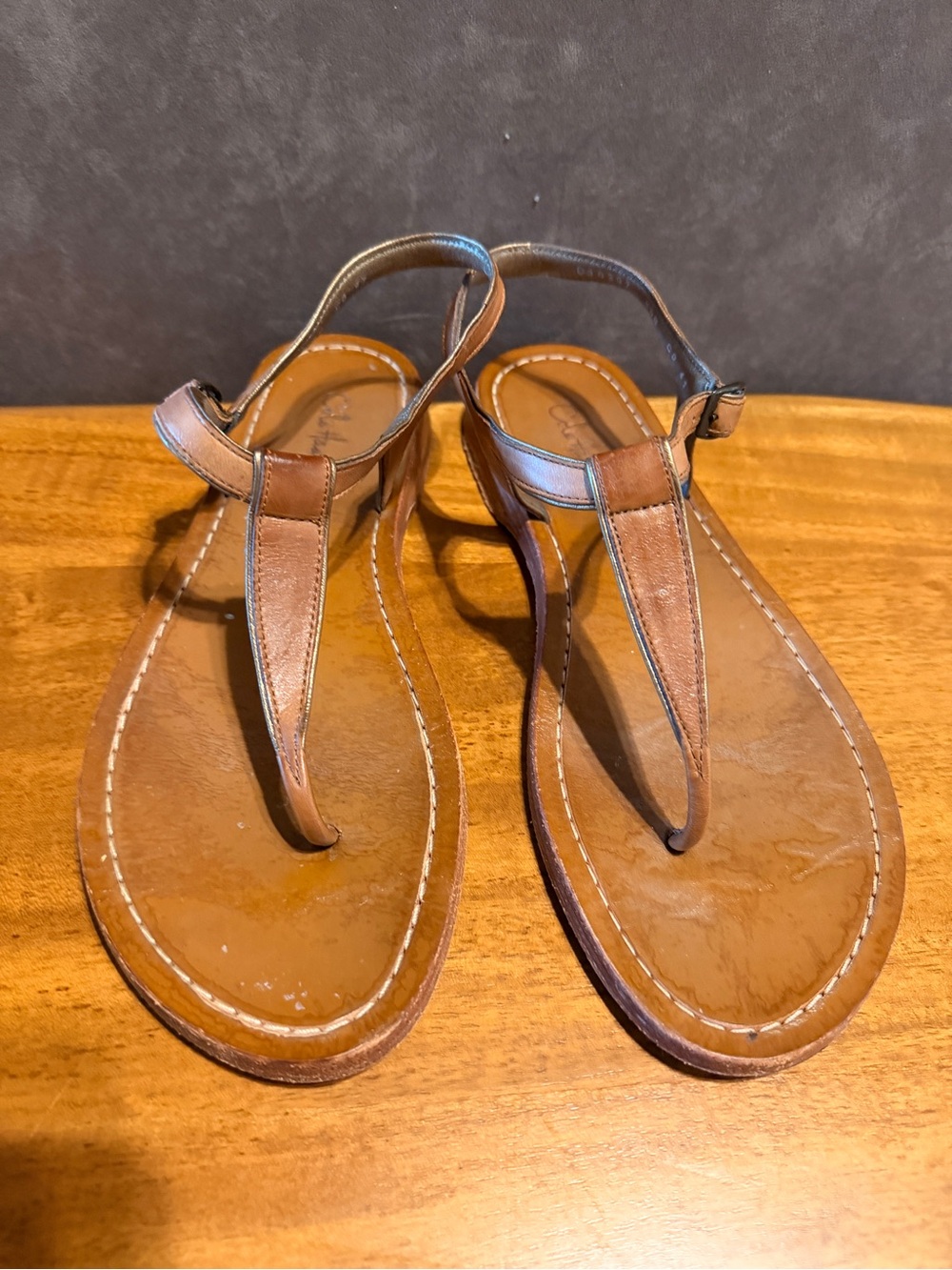 Cole Haan Brown Leather Sandals. US 8.5